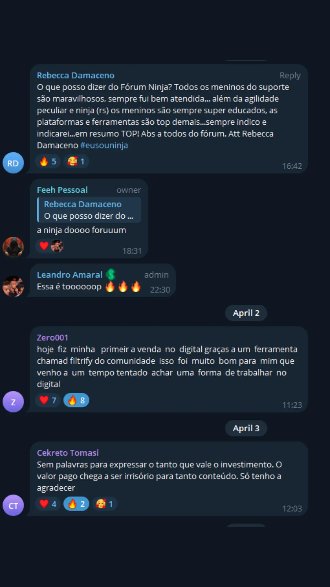 Depoimento membro NinjaBR