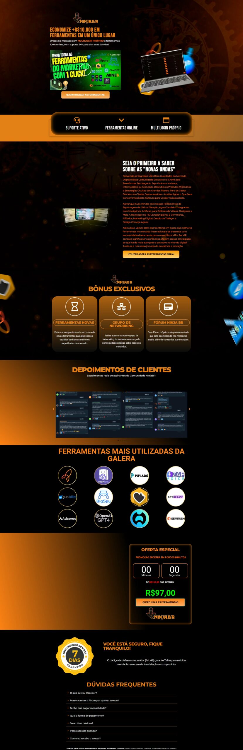 ninjabr funciona, ninjabr vale apena, ferramentas de rateio, rateio de ferramentas, rateio de ferramentas de marketing, rateio adminer, rateio ferramentas dropshipping, ferramentas million club, ferramentas de seo, ferramentas de espionagem, ferramentas espiãs, rateio ferramentas marketing digital